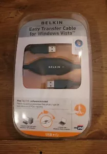 Belkin Easy Transfer Cable for Windows Vista Laplink Software Included 8ft USB - Picture 1 of 5