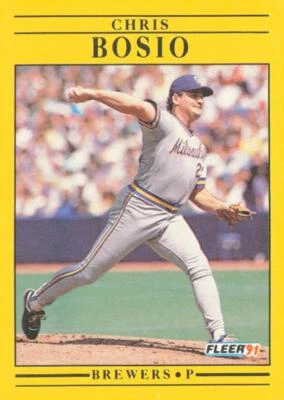 1991 Fleer #576 Chris Bosio - Image 1 of 2