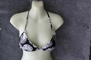 BIKINI PARTE SUPERIOR TRIÁNGULO DE INFINITY TALLA XS NEGRO CON BLANCO CON ALMOHADILLAS - Imagen 1 de 1