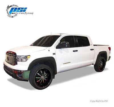 Black Textured OE Style Fender Flares Toyota Tundra 07-13 Fits w/ Factory Flaps Foto 1 de 3