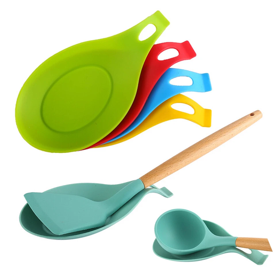 Pot Holder Kitchen Tool Silicone Spoon Mat Insulation Spoon Shelf Spoon Pad - Image 1 of 4