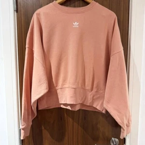 cropped sweatshirt adidas size 10 peach orange cotton casual mini logo - Picture 1 of 8