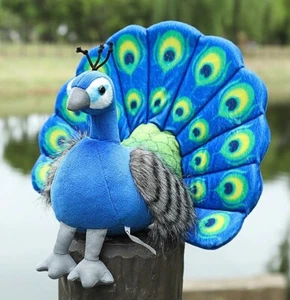 Peacock Peafowl Bird 12 Inch Stuffed Animal Plush Toys Toddler Doll Kids Gifts - Picture 1 of 4