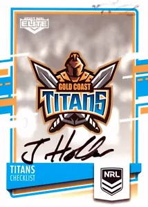 Signed 2021 GOLD COAST TITANS NRL Card JUSTIN HOLBROOK - Picture 1 of 3