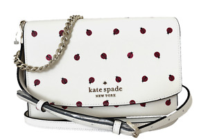 Kate Spade Carson Lady Bug Print Convertible Crossbody Cream Multi with Dust bag
