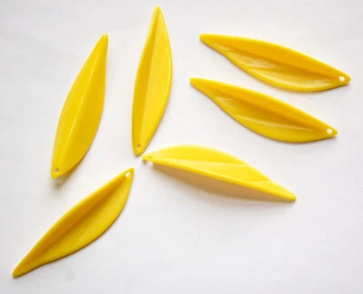 Colgantes de hoja amarilla opaca vintage gotas Alemania (8) pnd098D Foto 1 de 2