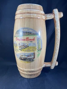 Taza de cerveza de 12"" barriles de colección Daytona Beach, FL Giant ""Hecha en EE. UU." en la parte inferior - Imagen 1 de 10