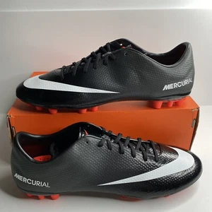 Mens Size 13 Mercurial Vapor IX AG Black Red Soccer Cleats MADE IN BOSNIA - Picture 1 of 12