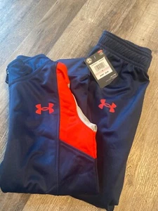 Under Armour 6 Athletic zip up set- Brand New- Academy Dark Blue, Gray, Red - Picture 1 of 3