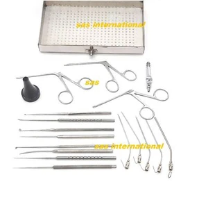 Myringotomy Instruments Set of 15 pcs For ENT Myringoplasty Surgical instruments - Foto 1 di 4