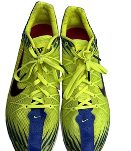 Nike Zoom Sneaker Uomo Taglia 11 Waffle XC 10 Cross Country Track Blu Neon 526317704 - Foto 1 di 13