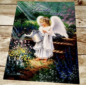 VTG Leanin' Tree Angel-Themed Thank You Greeting Card / Art by Dona Gelsinger - Picture 1 of 3