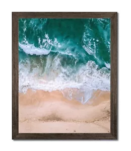 Bilderrahmen 16x20 Nussbaum Küstenholz mit Klarglas - Bild 1 von 1