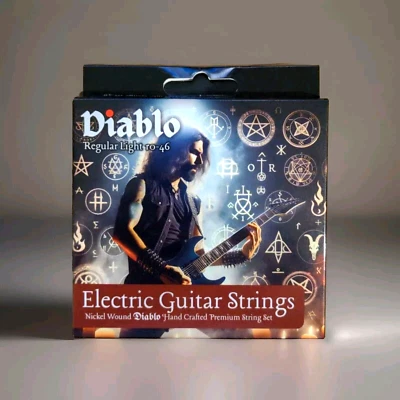 Diablo Light Electric Guitar Strings Gauge 10 46 Nickel Wound Pack Of 6 Strings