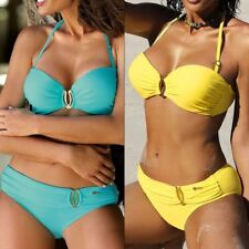 Sexy Yellow Swimsuits for Women Push Up Bikini Beach Wear Bathing Suit