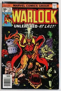 WARLOCK Vol. 1 (1972-1976) Marvel Comics #15 NM- Jim Starlin Thanos - Picture 1 of 2