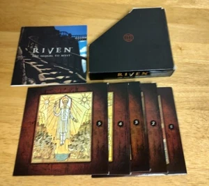 RIVEN: The Sequel to Myst Vintage 1997 PC Videospiel 5 Disk Box Set CIB komplett - Bild 1 von 13
