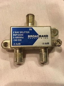 2-Way HDTV Broadband Signal Splitter 2 way coaxial cable Broadband Products - Picture 1 of 2