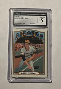 1972 Topps Bruce Kison Rookie Card CGC Graded 5 Excellent - Picture 1 of 2