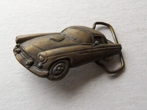 Vintage Thunderbird Coupe Belt Buckle Classic Sports Car - Picture 1 of 2