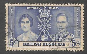 British Honduras #114 (CD302) VF USED - 1937 5c Coronation Issue
