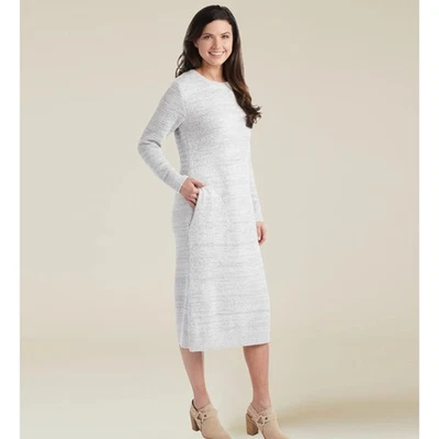 Softies Women's Marshmallow Crew Neck Lounger with Pockets Size S/M Heather Gray - Image 1 of 4