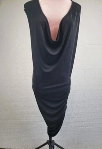 Revolve Michael Costello Izzy schwarzes Neckholder Strech Jersey Minikleid Gr. S - Bild 1 von 10