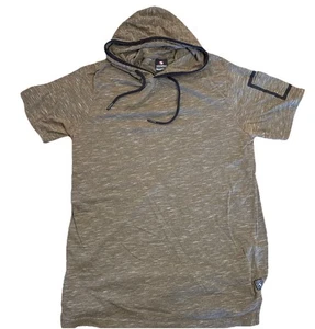 SouthPole Men’s L Large Olive Hooded Short Sleeve Shirt Hoodie Y2K-Style Skate - Picture 1 of 8