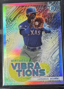 Luis Angel Acuna 2022 Bowman Chrome Virtuosic Vibrations Rookie Refractor  - Imagen 1 de 2
