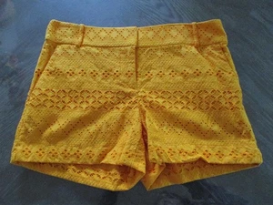 Ann Taylor Loft Damengröße 4 einfarbig orange bestickt Shorts gebraucht, in einwandfreiem Zustand - Bild 1 von 3