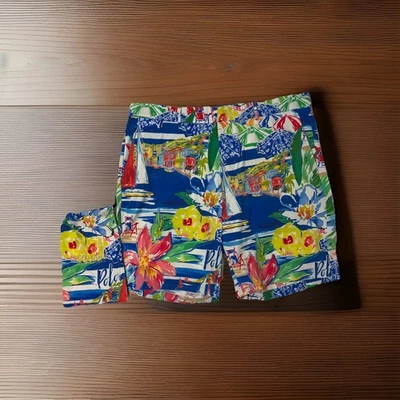 Polo Ralph Lauren Men 9" Floral Riviera Graphic Golf Plus Swim Trunk Shorts 38 - Image 1 of 4