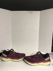 HOKA ONE Challenger ATR 6 Men 12B Burgundy/ Lime Road & Trail Low Running Shoes - Picture 1 of 11