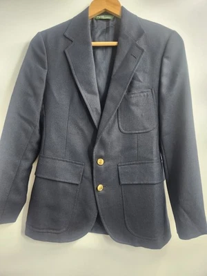 Blazer Polo Ralph Lauren Vintage Niños 18 Azul Marino Dorado Botón Preppy Hecho en EE. UU.  Foto 1 de 4