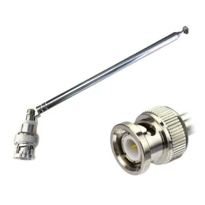 FM Radio Antenna BNC Connector Telescopic Aerial 0.7m Stainless Steel&Z8 - Zdjęcie 1 z 10