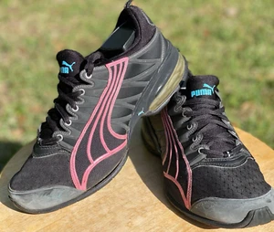 ZAPATOS PARA CORRER PUMA IOCELL negros con ribete rosa para mujer talla 7 - Imagen 1 de 20