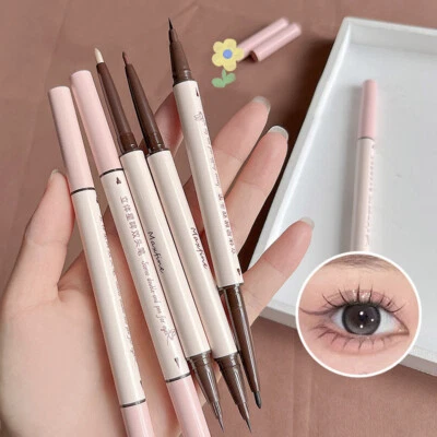 2 In 1 Eyeliner Pencil Ultra-slim Liquid Eye Liner Pearlescent Silkworm Gel Pen! - Image 1 of 4
