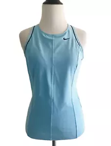 T-shirt Nike donna blu canotta senza maniche maglia racerback yoga abbigliamento sportivo taglia S small - Foto 1 di 11
