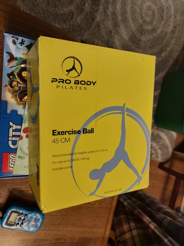 Pelota de Ejercicio Pro Body Pilates 45 Cm En Azul Bomba Incluida Foto 1 de 1