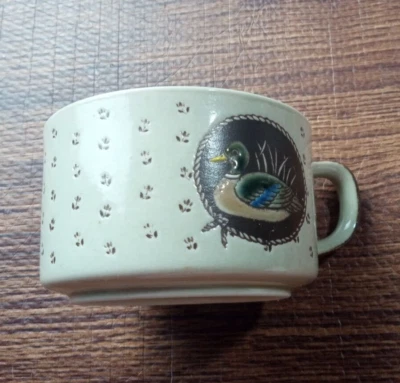 Tazas de sopa anchas Otagiri Wild Birds MALLARD pato usadas en excelente estado Foto 1 de 4