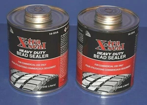 2 Xtra Seal Heavy Duty Bead Sealer 32oz Quart Can W/ Brush Tire Repair 14-101A - Picture 1 of 4