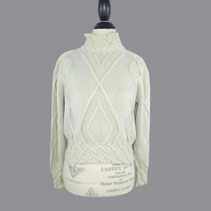 Vintage N. Peal Green Sweater Small Cashmere - Picture 1 of 9