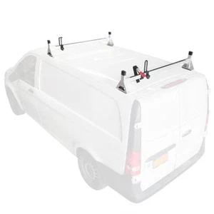 Sistema de barras de acero H1 de 2 barras con rodillo Mercedes Metris 2016-2023 (todas las molduras) blanco - Imagen 1 de 5