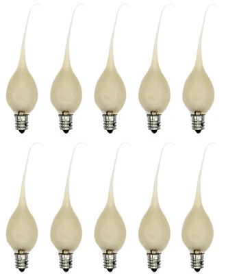 10 Pack of Pearlized Gold Silicone Dipped Light Bulbs, 5 watt, 120 volt - Image 1 of 4