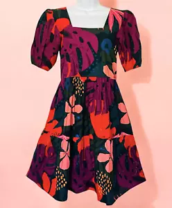 Maude Vivante ARIA Dress XS Ruffle Floral Tropical Pockets $108 New Beachy - Picture 1 of 9