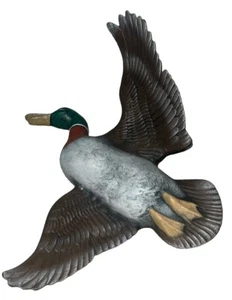 Vintage Atlantic Mold Ceramic Mallard Duck in Flight Wall Hanging Hunting Art - Picture 1 of 1