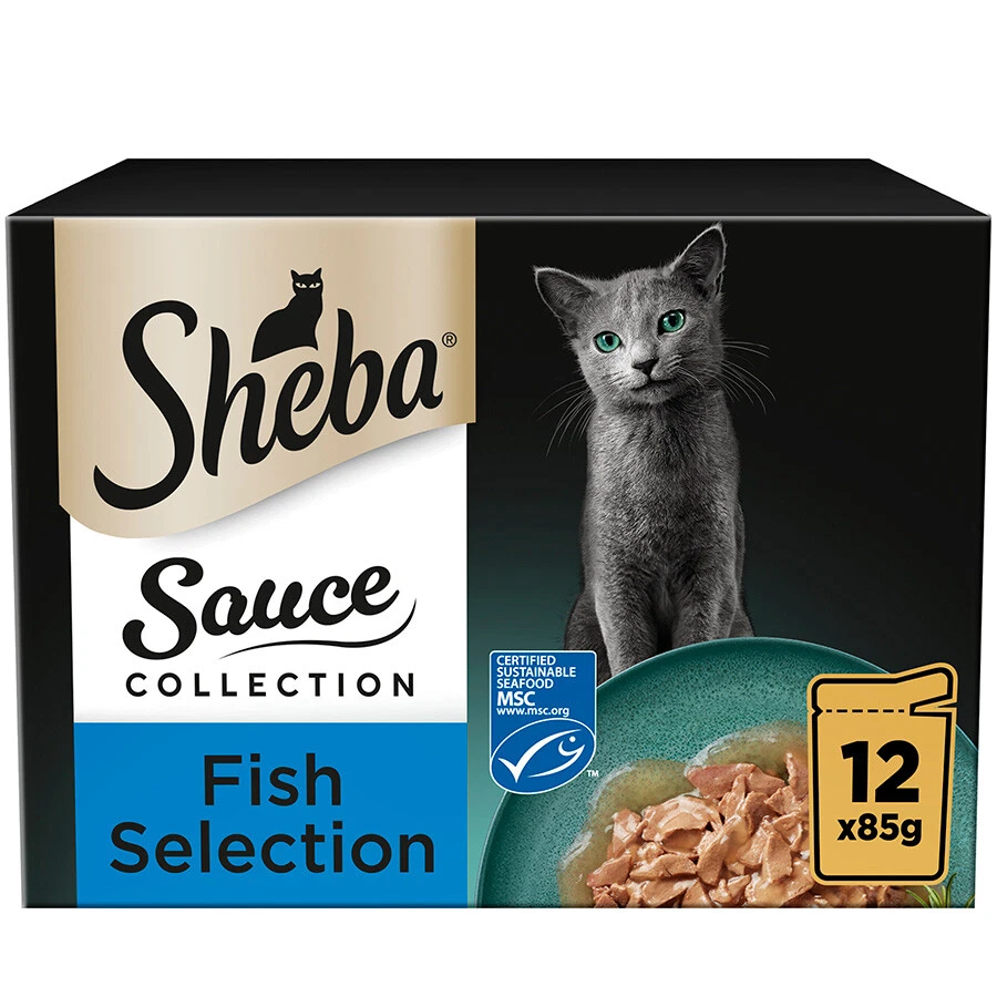 Colección Salsa Sheba Comida Húmeda para Gatos Adultos Selección de Peces - 12 x 85g Foto 1 de 1