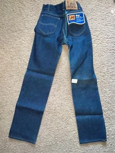 VTG 70S 80S NEW BOYS KIDS 12 24 X 28 LEE RIDERS DARK DENIM SLIM STRAIGHT JEANS - Picture 1 of 8