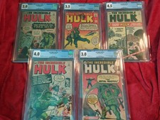 INCREDIBLE HULK #2 3 4 5 6 CGC 1962 Marvel 1st apperance Silverage Rare lot