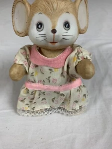 Topo bambina vintage Homco snodato in abito braccia e gambe mobili 5" da collezione - Foto 1 di 12