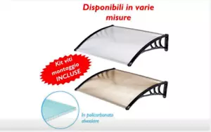 PENSILINA TETTOIA MODULABILE IN POLICARBONATO FUME' O TRASPARENTE ALVEOLARE - Foto 1 di 9